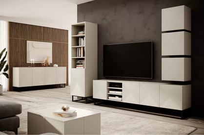 Libreria 1 anta con piede in metallo Asha 50x190 cm