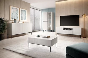 Vetrina 2 ante con piede in metallo Nicole 200x100 cm