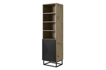 Libreria 1 anta con piede in metallo Asha 50x190 cm
