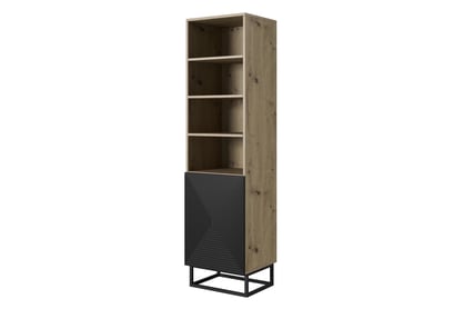 Libreria 1 anta con piede in metallo Asha 50x190 cm
