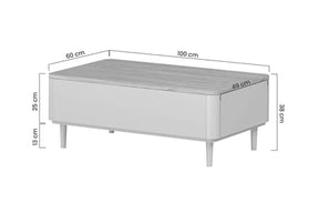 Tavolino 2 cassetti Elivo