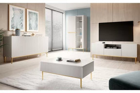 Vetrina 2 ante con piede in metallo Nicole 200x100 cm
