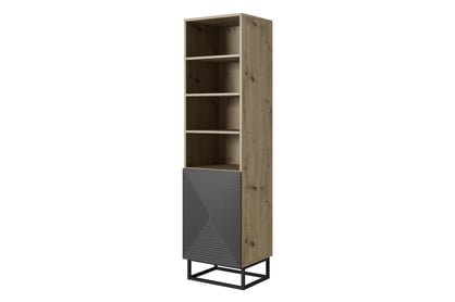 Libreria 1 anta con piede in metallo Asha 50x190 cm