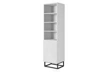Libreria 1 anta con piede in metallo Asha 50x190 cm