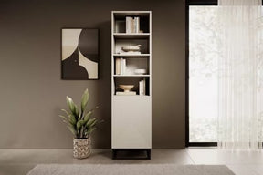 Libreria 1 anta con piede in metallo Asha 50x190 cm