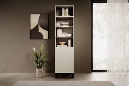 Libreria 1 anta con piede in metallo Asha 50x190 cm
