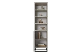 Libreria 1 anta con piede in metallo Asha 50x190 cm
