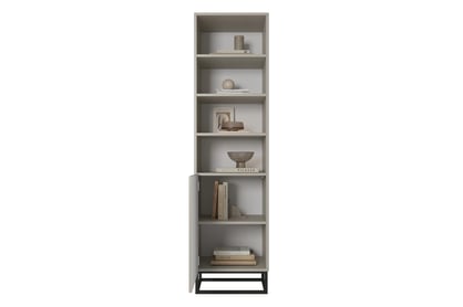 Libreria 1 anta con piede in metallo Asha 50x190 cm