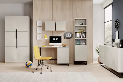 Libreria 1 anta con piede in metallo Asha 50x190 cm