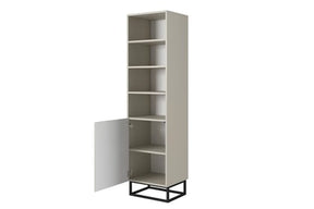 Libreria 1 anta con piede in metallo Asha 50x190 cm