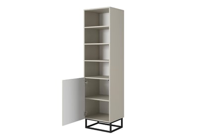 Libreria 1 anta con piede in metallo Asha 50x190 cm