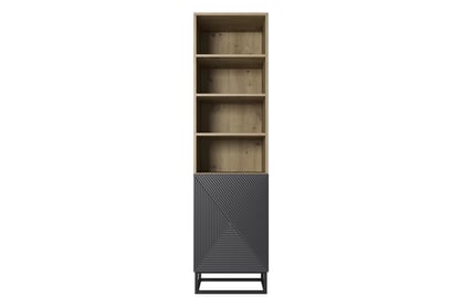 Libreria 1 anta con piede in metallo Asha 50x190 cm