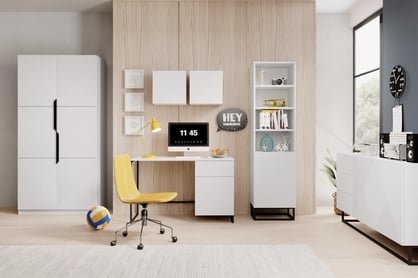 Libreria 1 anta con piede in metallo Asha 50x190 cm