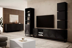 Libreria 1 anta con piede in metallo Asha 50x190 cm