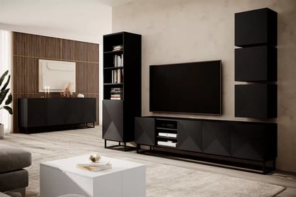 Libreria 1 anta con piede in metallo Asha 50x190 cm