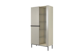Vetrina 2 ante con piede in metallo Nicole 200x100 cm