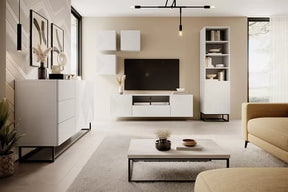 Libreria 1 anta con piede in metallo Asha 50x190 cm