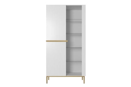Vetrina 2 ante con piede in metallo Nicole 200x100 cm