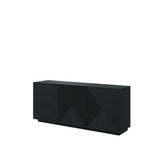 Madia 2 ante 3 cassetti in legno laminato Asha 167x43 cm