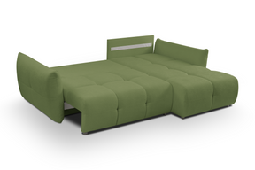 Divano letto angolare in tessuto cinigliato Dublino 257x111/177 cm