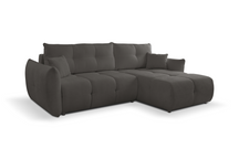 Divano letto angolare in tessuto cinigliato Dublino 257x111/177 cm