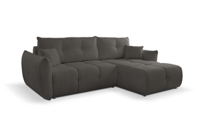 Divano letto angolare in tessuto cinigliato Dublino 257x111/177 cm
