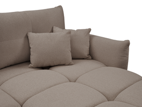 Divano letto angolare in tessuto bouclè Dublino 257x111/177 cm