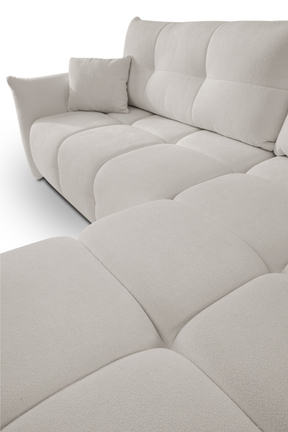 Divano letto angolare in tessuto cinigliato Dublino 257x111/177 cm