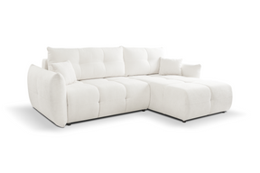 Divano letto angolare in tessuto cinigliato Dublino 257x111/177 cm