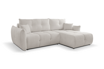 Divano letto angolare in tessuto cinigliato Dublino 257x111/177 cm