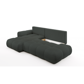 Divano letto angolare in tessuto cinigliato Vienna 286x177 cm