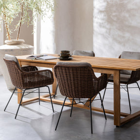 Tavolo da esterno in legno di teak Beaver 240x75 cm