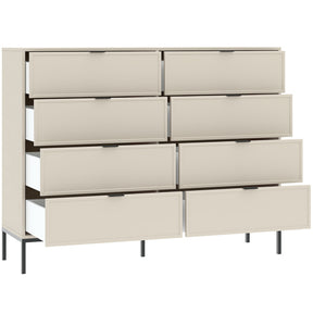 Cassettiera 8 cassetti con gamba in metallo Oslo 150x115 cm