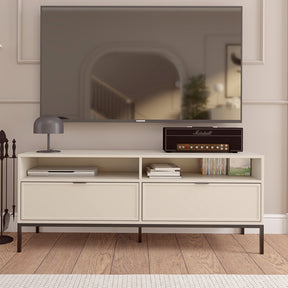 Mobile TV 2 cassetti con gamba in metallo Oslo 150x60 cm