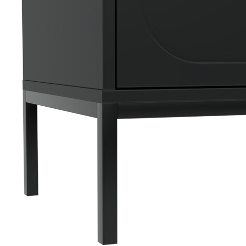 Cassettiera 6 cassetti con gamba in metallo nero Alma 150x92 cm