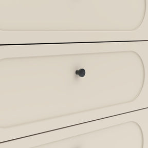 Cassettiera 6 cassetti con gamba in metallo nero Alma 150x92 cm