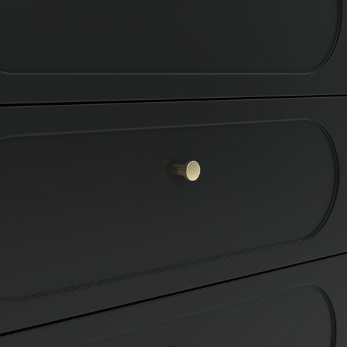 Mobile TV 2 cassetti con gamba in metallo nero Alma 150x60 cm