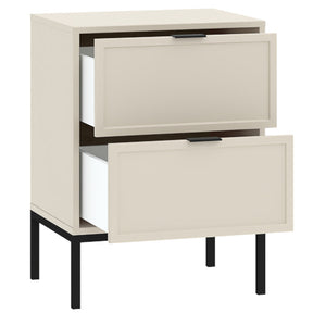 Comodino 2 cassetti cashmere Oslo 50x68 cm