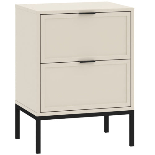 Comodino 2 cassetti cashmere Oslo 50x68 cm