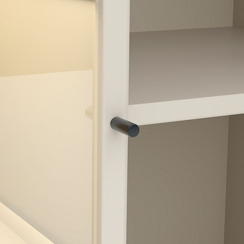 Vetrina 2 ante 1 cassetto con LED integrato Oslo