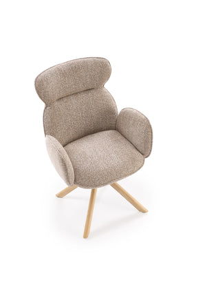 Sedia girevole in legno massello Nyla 63x64 cm