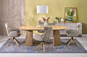 Sedia girevole in legno massello Nyla 63x64 cm