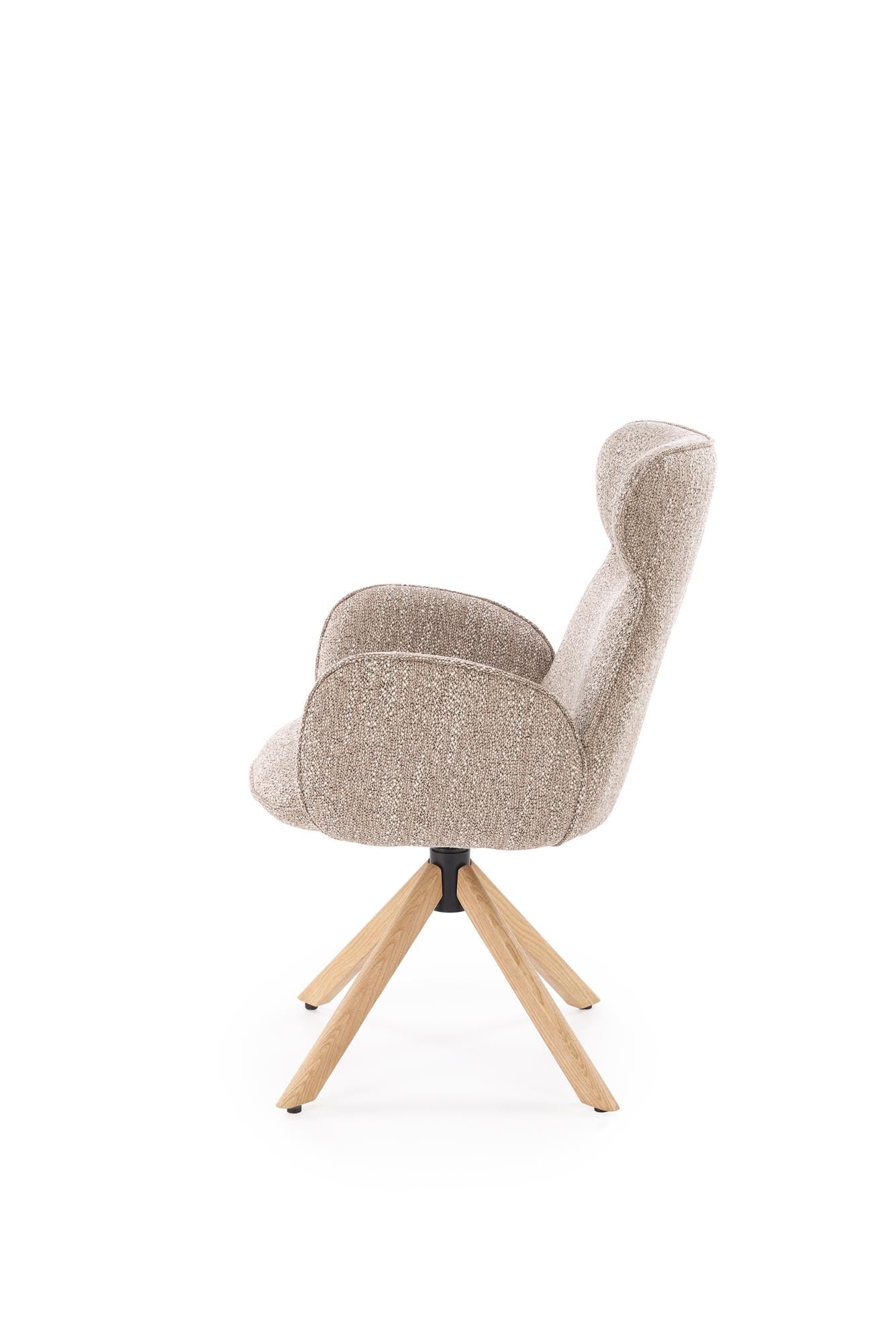 Sedia girevole in legno massello Nyla 63x64 cm