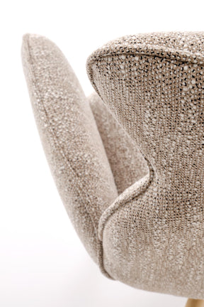 Sedia girevole in legno massello Nyla 63x64 cm