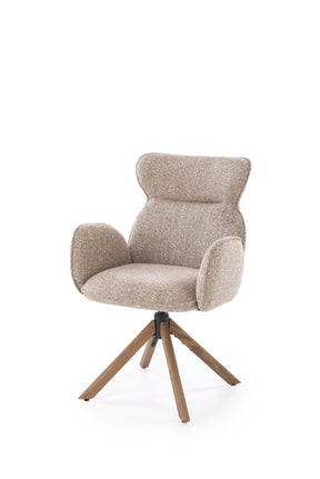 Sedia girevole in legno massello Nyla 63x64 cm