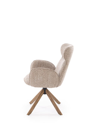 Sedia girevole in legno massello Nyla 63x64 cm