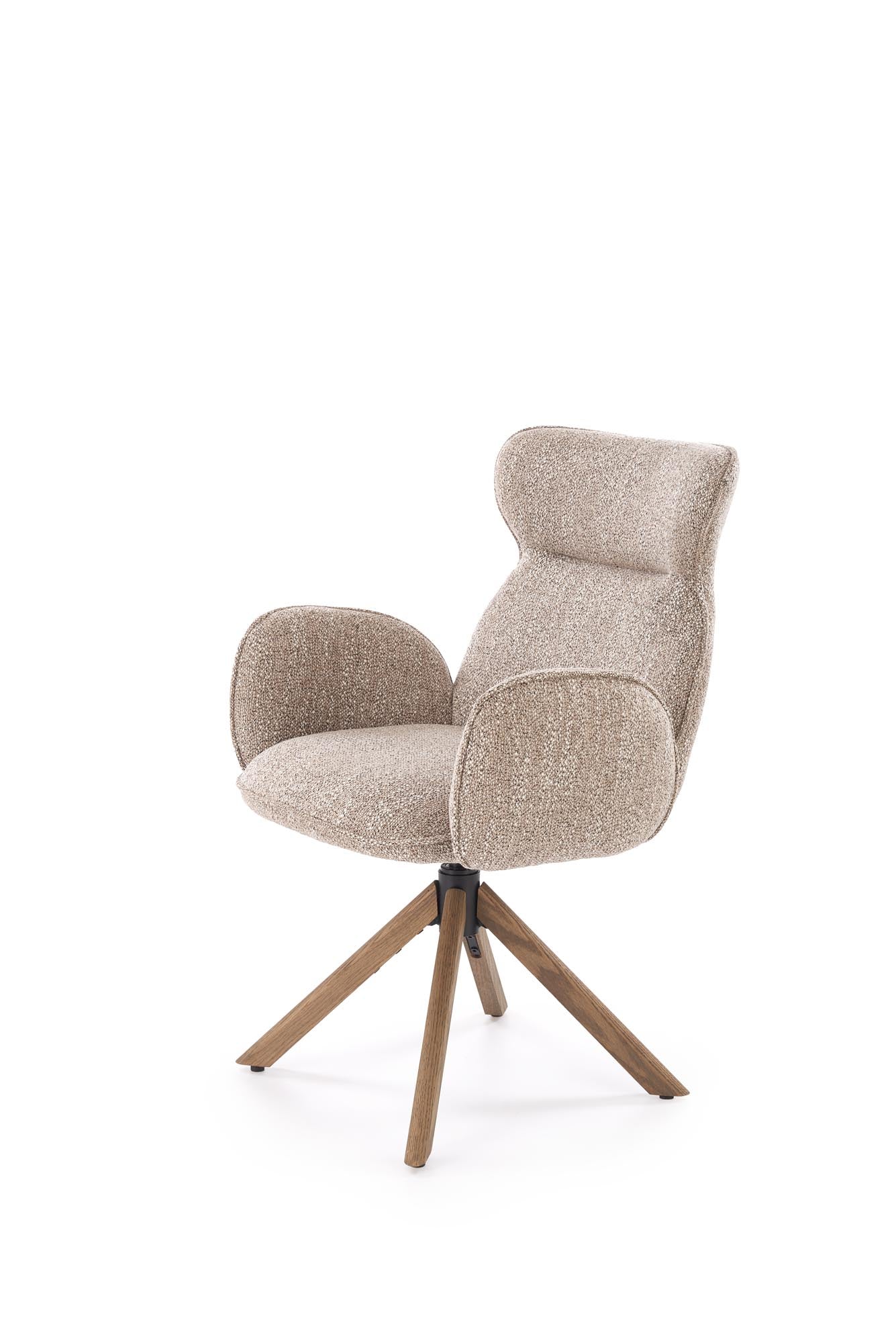 Sedia girevole in legno massello Nyla 63x64 cm