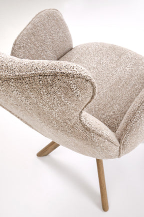 Sedia girevole in legno massello Nyla 63x64 cm