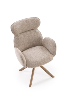 Sedia girevole in legno massello Nyla 63x64 cm