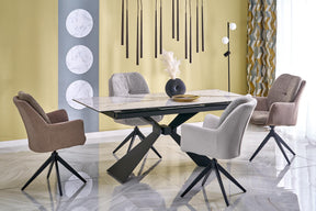 Sedia girevole in acciaio Lavy 65x94 cm